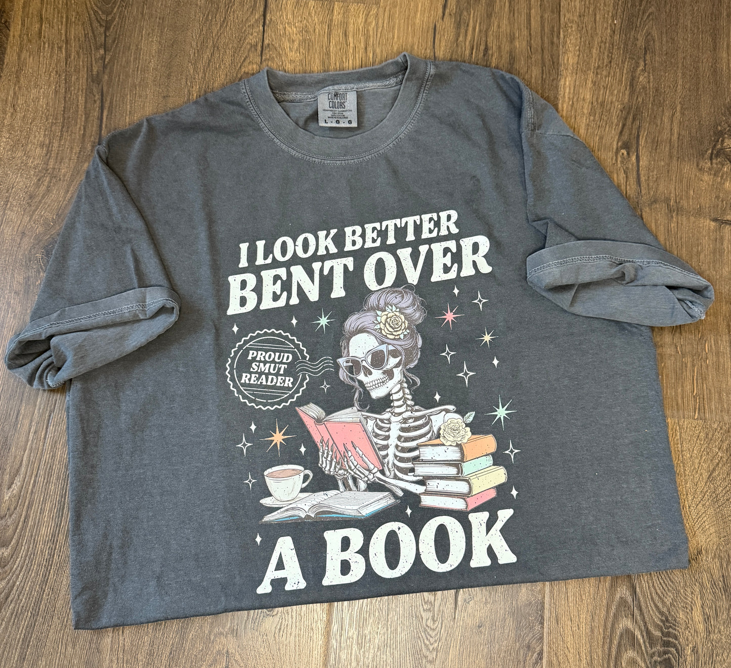 Bent Over A Book - Comfort Colors Tee